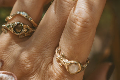 Peridot Triple Stoned Ring